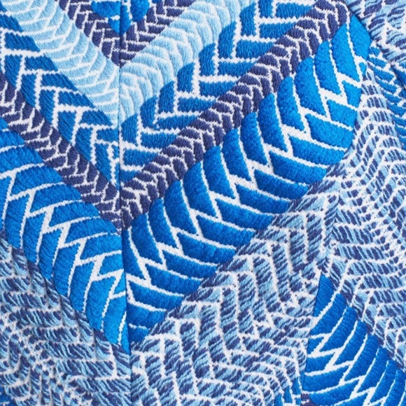 IRO Paris Osaka Blue Wool Blend Jacket Size 2 Textured Cocoon - Picture 3 of 9